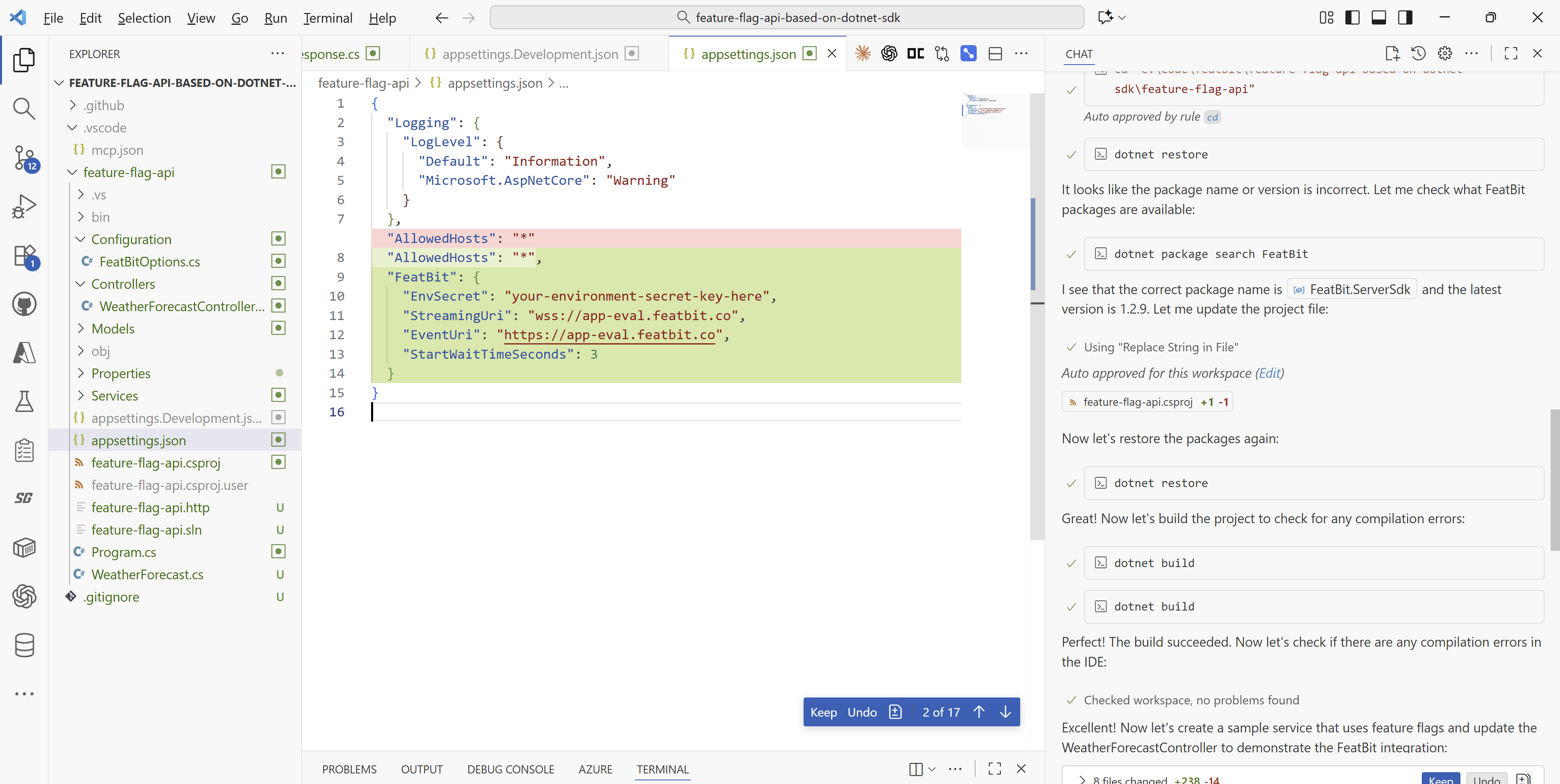 FeatBit .NET Server SDK in Context7 dashboard screenshot